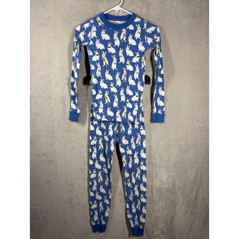 Hanna Andersson 2 Piece Long Sleeve Bunny Pajamas Size 10 140cm Organic Cotton